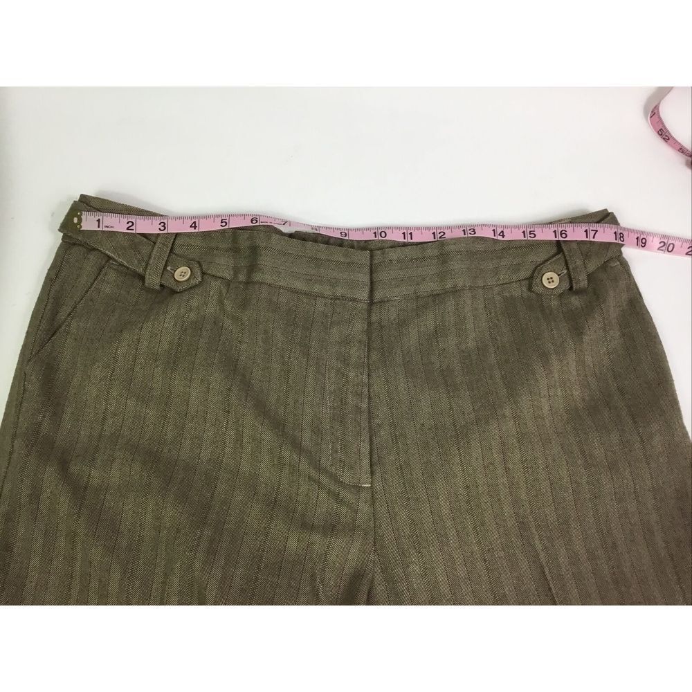 D.F.A.New York womens Shorts stretch cuffs Khaki tweed‎ Bermuda golf Size 14 - Picture 5 of 9